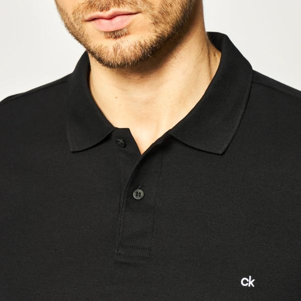 Calvin Klein Logo Slim Polo Zwart