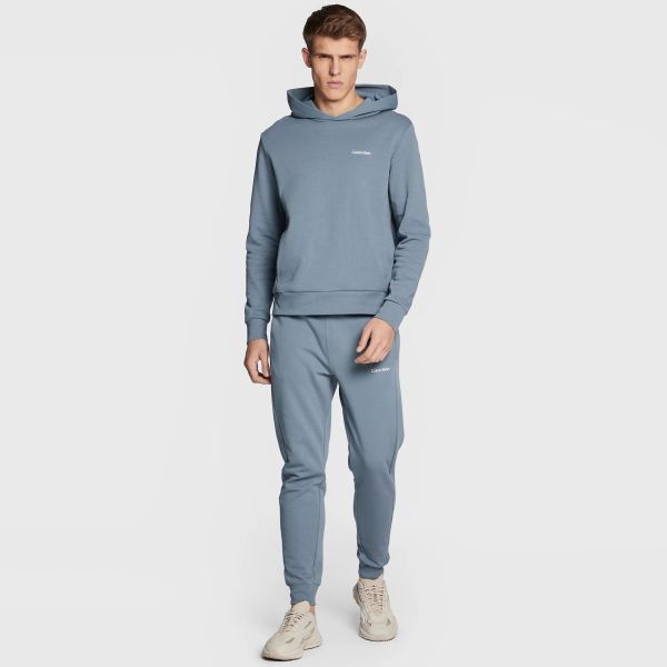 Calvin Klein Micro Logo Hoodie Grijs/Blauw