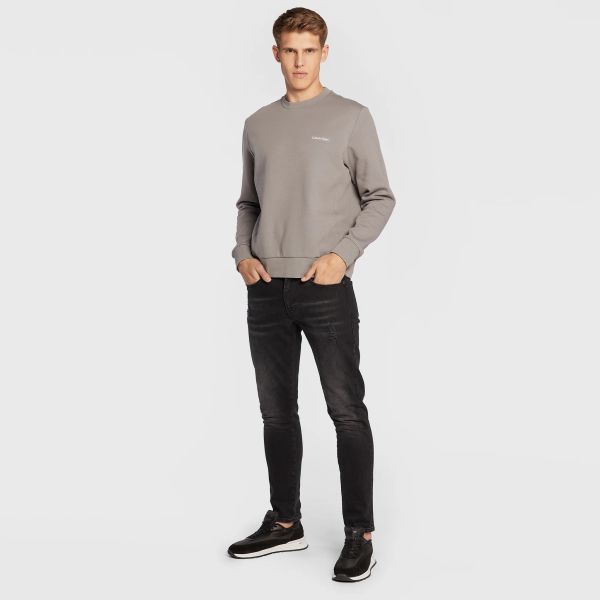 Calvin Klein Micro Logo Sweater Grijs