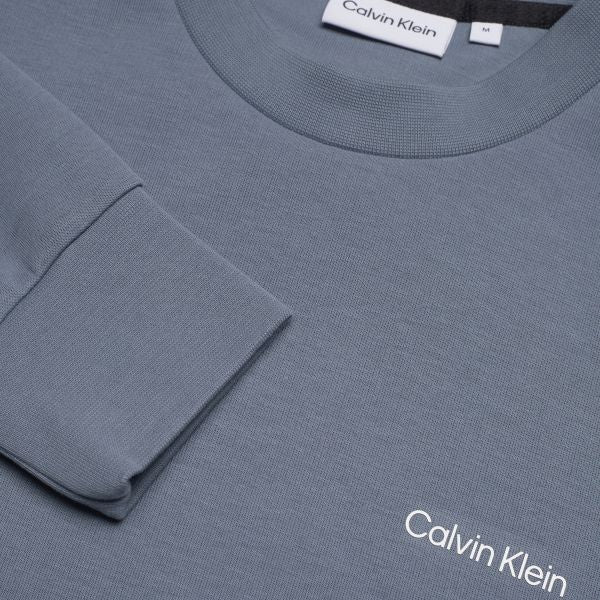 Calvin Klein Micro Logo Sweater Grijs/Blauw