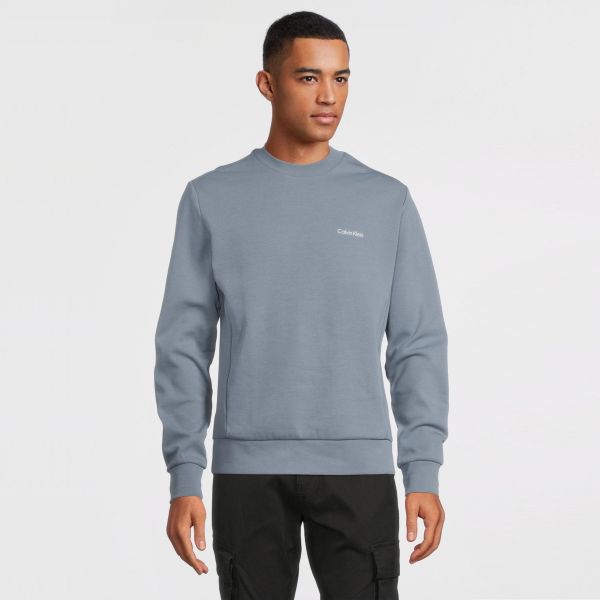 Calvin Klein Micro Logo Sweater Grijs/Blauw