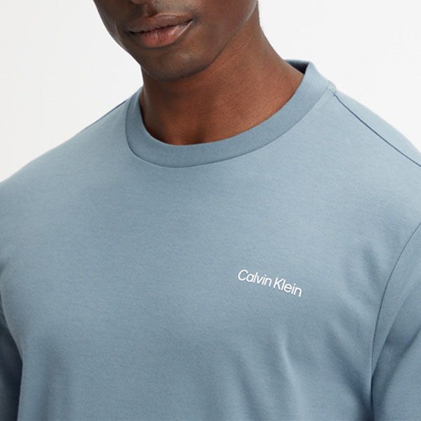 Calvin Klein Micro Logo T-shirt Grijs/Blauw