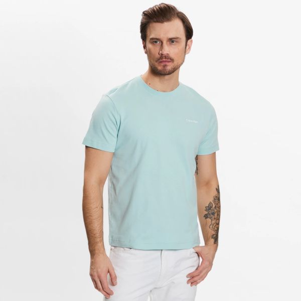 Calvin Klein Micro Logo T-shirt Licht Blauw