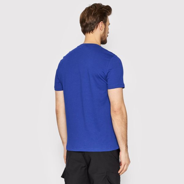 Calvin Klein Raised Striped Logo T-shirt Donker Blauw