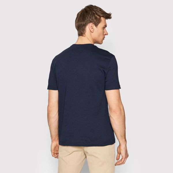 Calvin Klein Raised Striped Logo T-shirt Navy