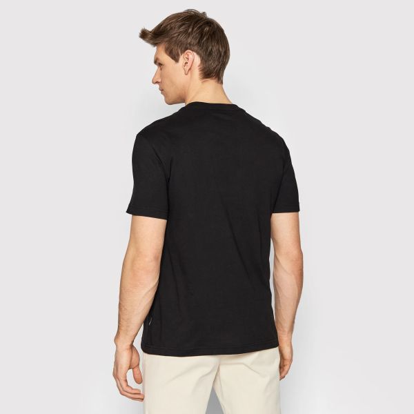 Calvin Klein Raised Striped Logo T-shirt Zwart