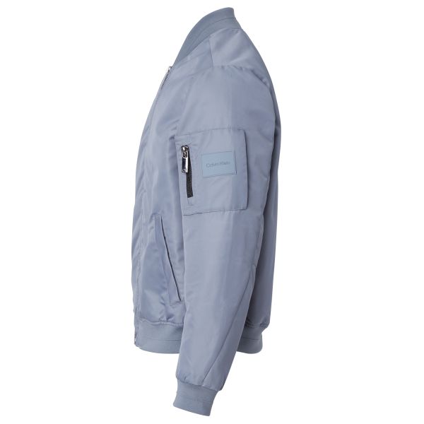 Calvin Klein Satin Bomber Jack Grijs/Blauw
