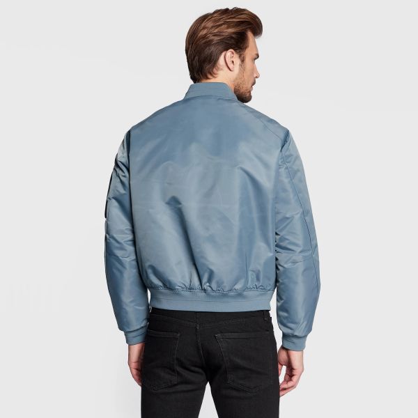 Calvin Klein Satin Bomber Jack Grijs/Blauw