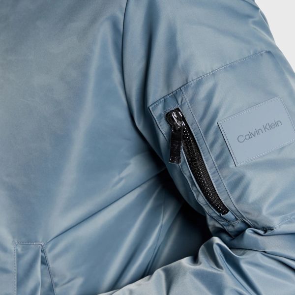 Calvin Klein Satin Bomber Jack Grijs/Blauw