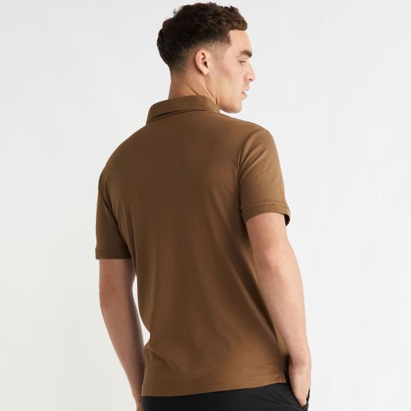 Calvin Klein Smooth Slim Polo Bruin