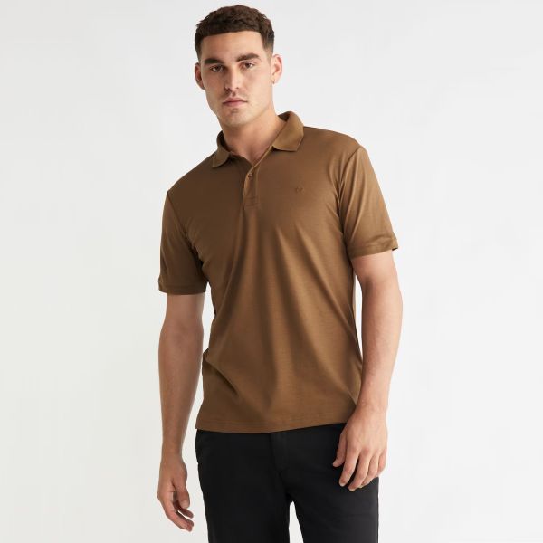 Calvin Klein Smooth Slim Polo Bruin