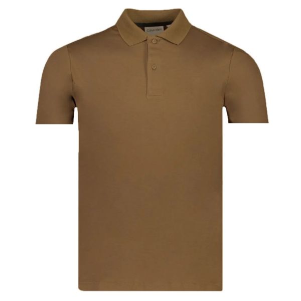 Calvin Klein Smooth Slim Polo Bruin