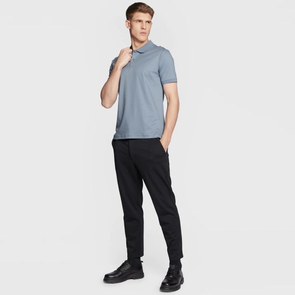 Calvin Klein Smooth Slim Polo Grijs/Blauw
