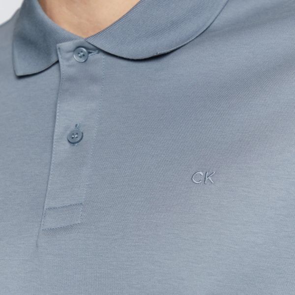 Calvin Klein Smooth Slim Polo Grijs/Blauw