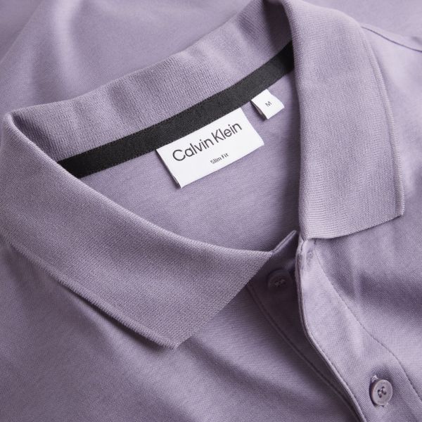 Calvin Klein Smooth Slim Polo Paars