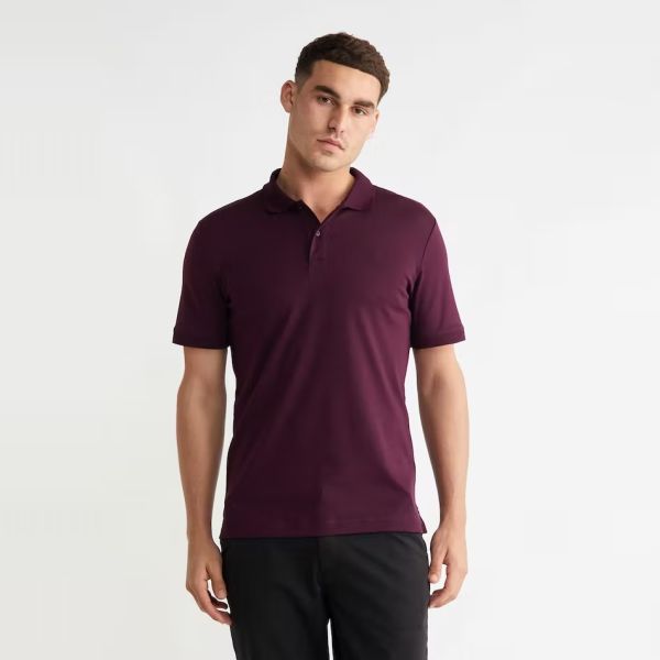 Calvin Klein Smooth Slim Polo Paars