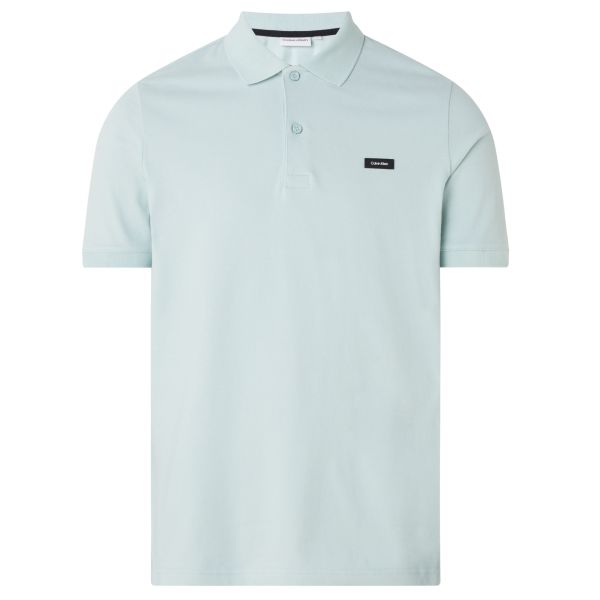 Calvin Klein Stretch Pique Slim Polo Licht Blauw
