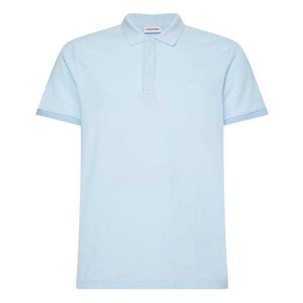 Calvin Klein Stretch Pique Slim Polo Licht Blauw