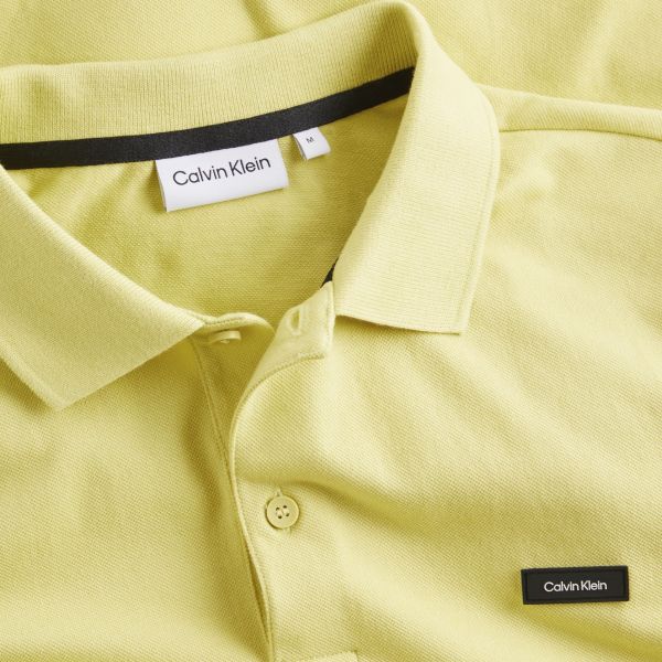 Calvin Klein Stretch Pique Slim Polo Lime