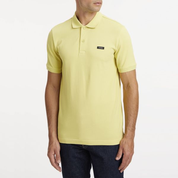 Calvin Klein Stretch Pique Slim Polo Lime