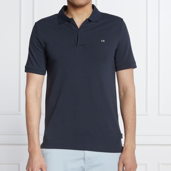 Calvin Klein Stretch Pique Slim Polo Navy