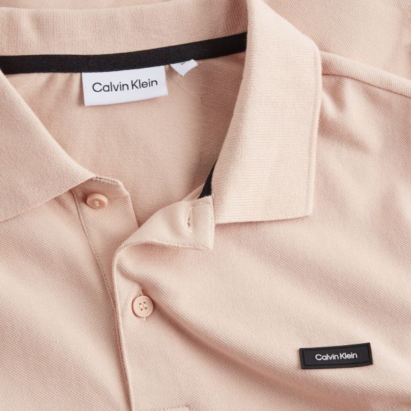 Calvin Klein Stretch Pique Slim Polo Peach