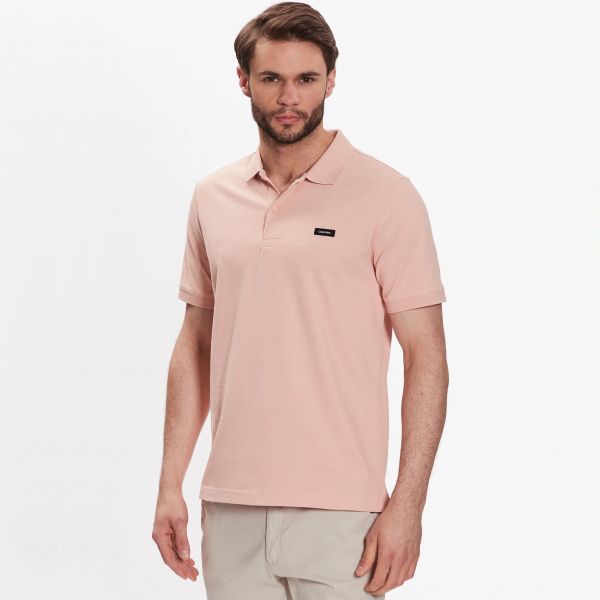 Calvin Klein Stretch Pique Slim Polo Peach
