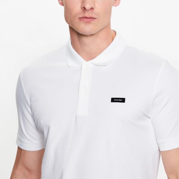Calvin Klein Stretch Pique Slim Polo Wit