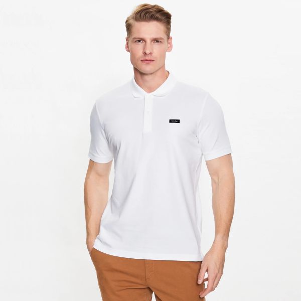 Calvin Klein Stretch Pique Slim Polo Wit