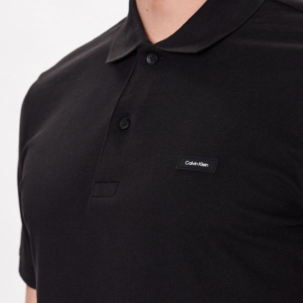 Calvin Klein Stretch Pique Slim Polo Zwart