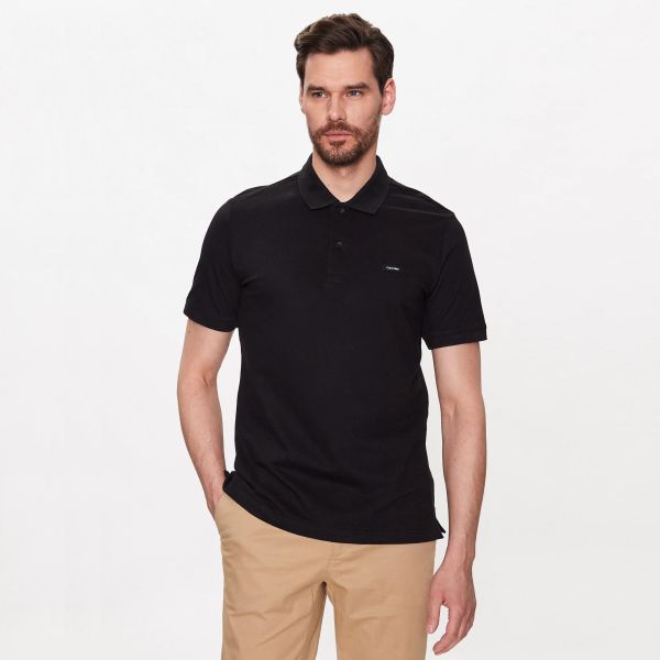 Calvin Klein Stretch Pique Slim Polo Zwart