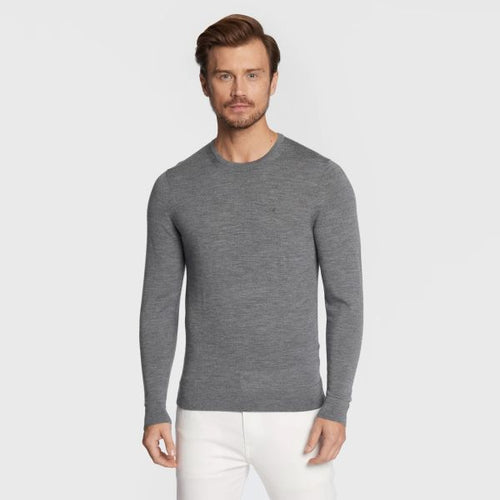 Calvin Klein Superior Merino Sweater Grijs