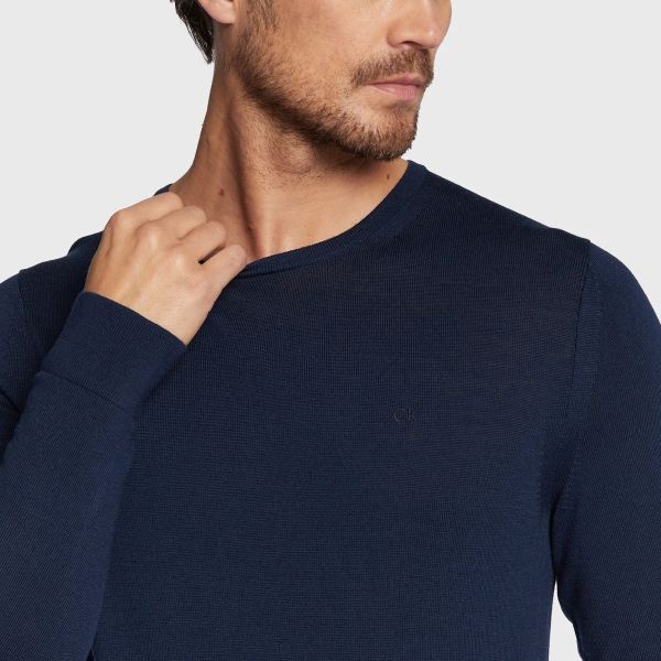 Calvin Klein Superior Merino Sweater Navy