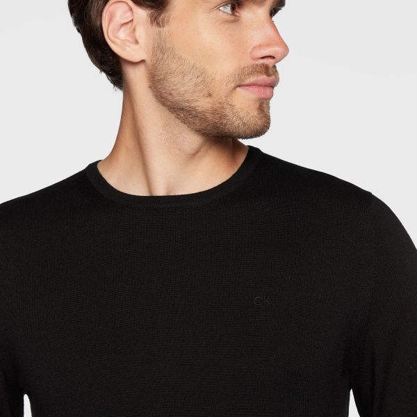 Calvin Klein Superior Merino Sweater Zwart