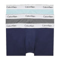 Calvin Klein Trunk Boxer 3-Pack Navy/Licht Blauw/Grijs