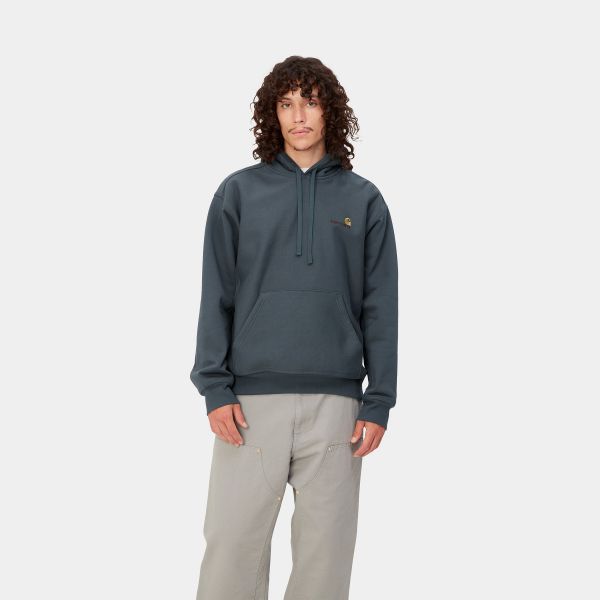 Carhartt American Script Hoodie Donker Blauw
