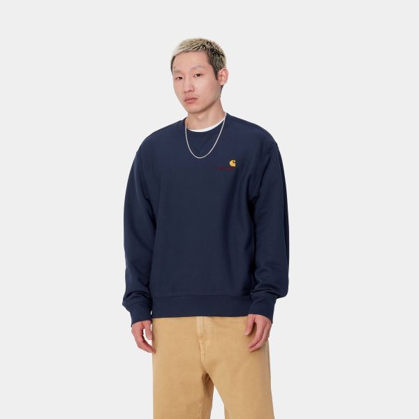 Carhartt American Script Sweater Donker Blauw