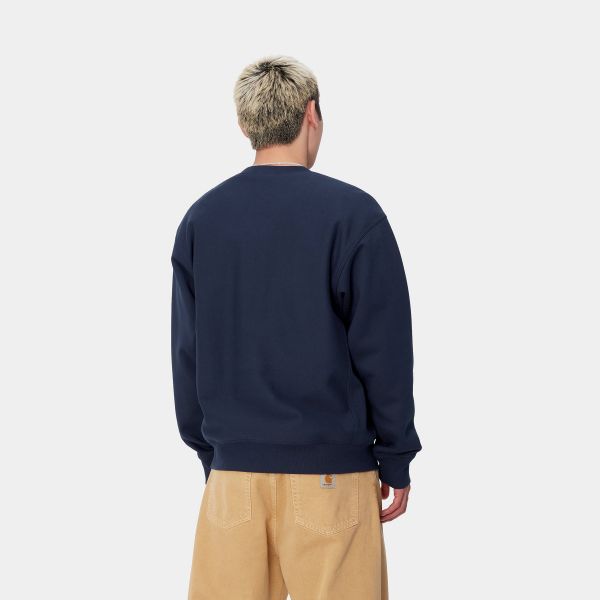 Carhartt American Script Sweater Donker Blauw