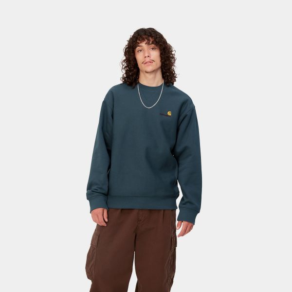 Carhartt American Script Sweater Donker Blauw