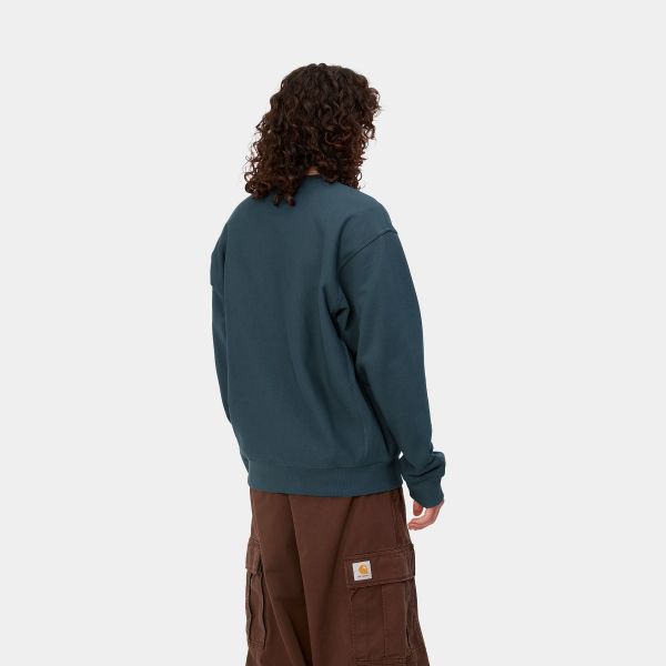 Carhartt American Script Sweater Donker Blauw