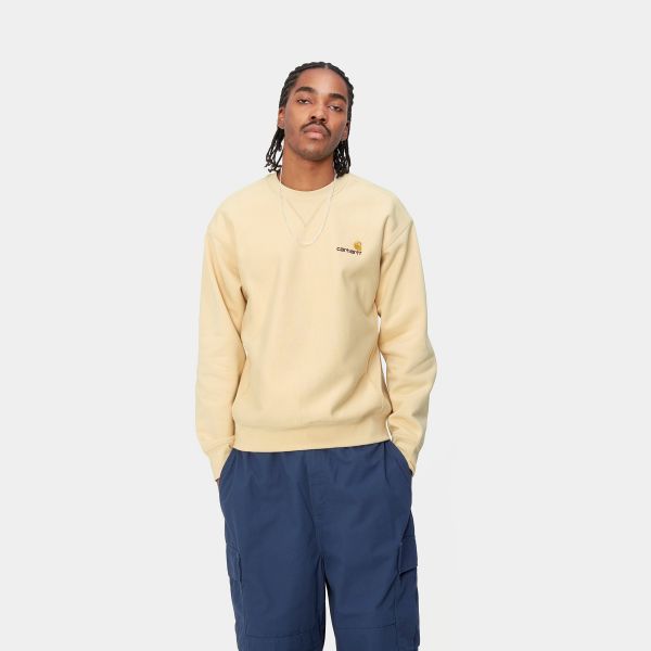 Carhartt American Script Sweater Geel/Beige