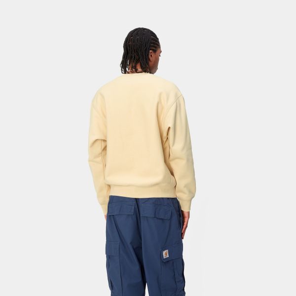 Carhartt American Script Sweater Geel/Beige