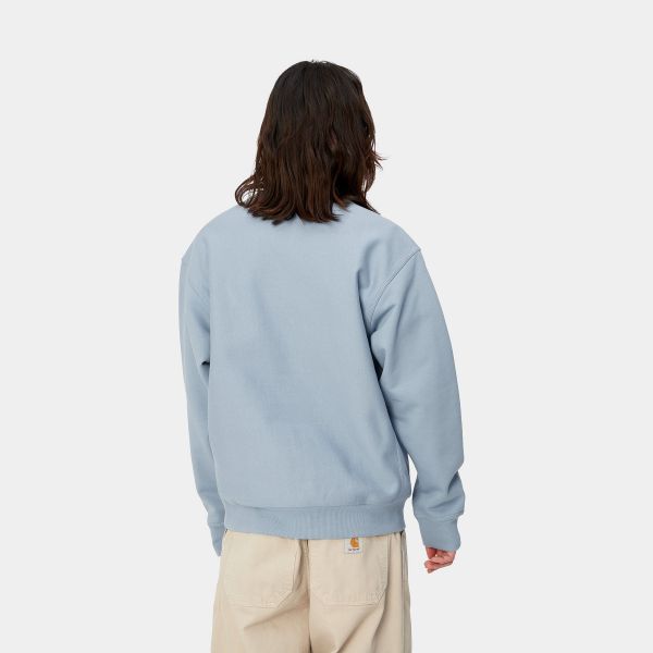 Carhartt American Script Sweater Licht Blauw