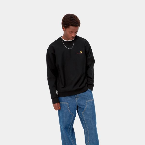 Carhartt American Script Sweater Zwart
