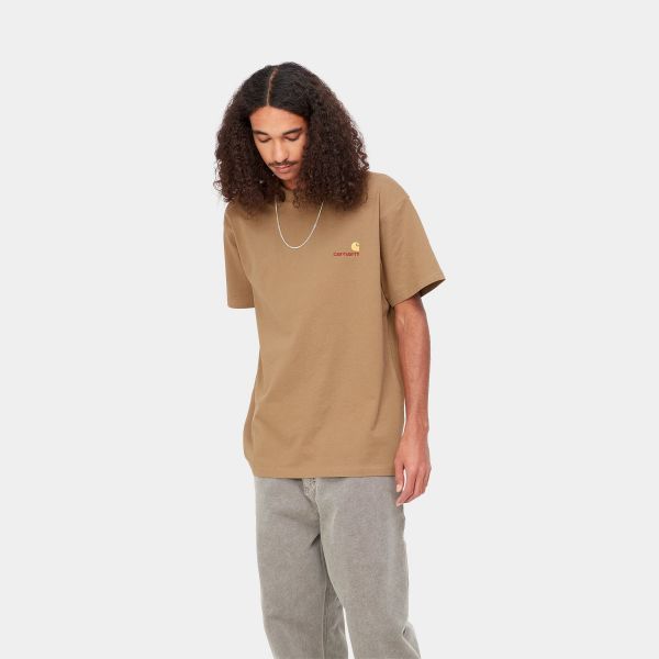Carhartt American Script T-shirt Bruin