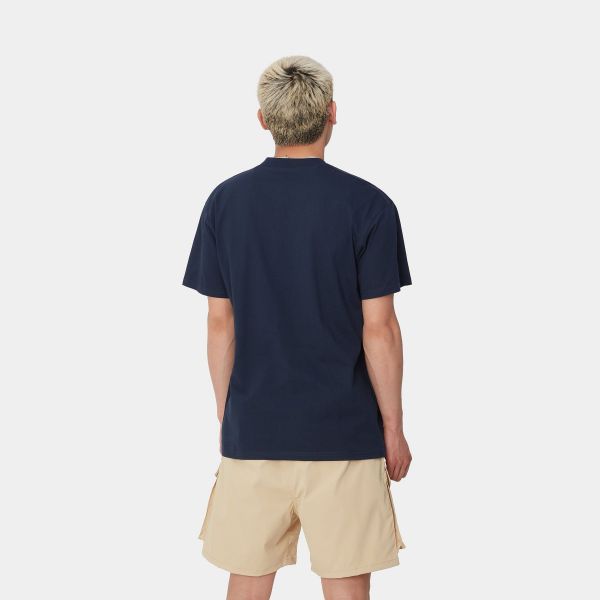 Carhartt American Script T-shirt Donker Blauw