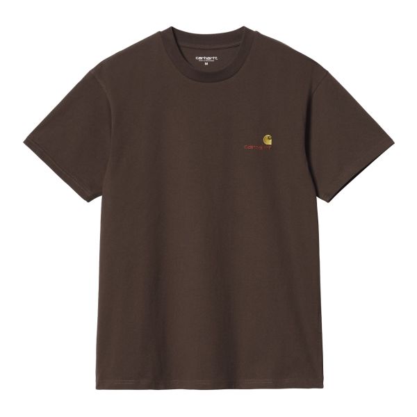 Carhartt American Script T-shirt Donker Bruin