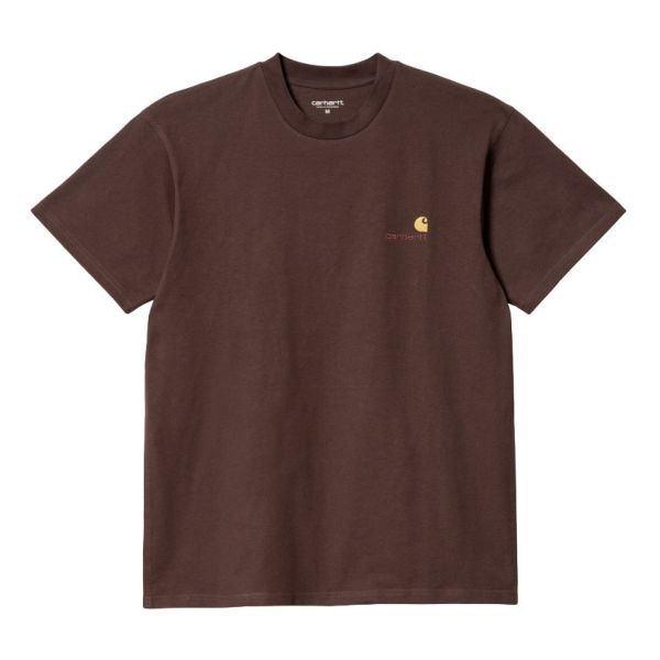 Carhartt American Script T-shirt Donker Bruin