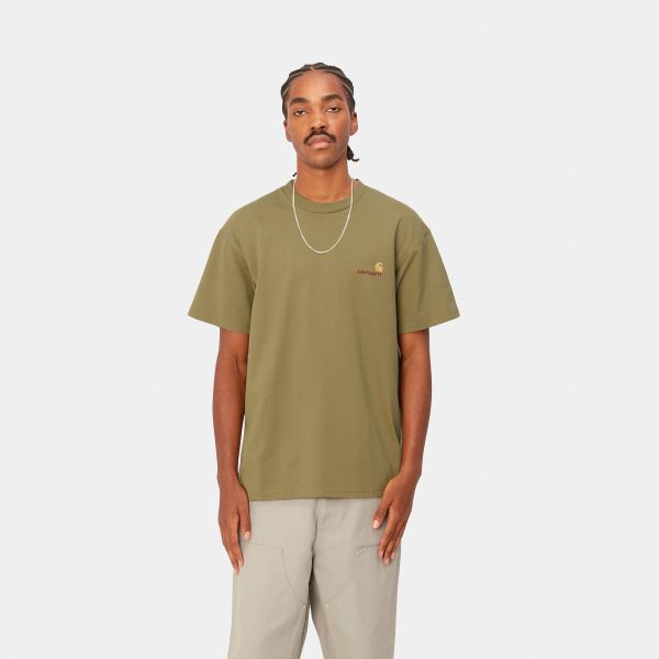Carhartt American Script T-shirt Donker Groen