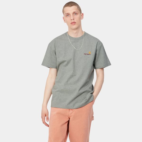 Carhartt American Script T-shirt Grijs